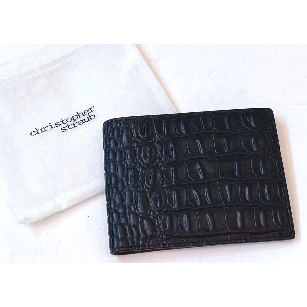 Black Caiman Bi-Fold Wallet